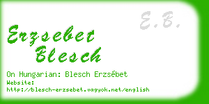 erzsebet blesch business card